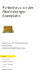Mobile Screenshot of ferien-in-kleinzerlang.de